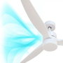 Grunkel SKYECO-52 Ventilador de Techo con Luz LED, 132cm, Blanco